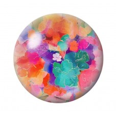 Cabochon en Verre Illustré Fleurs 12 à 25mm pour la création de bijoux fantaisie - DIY