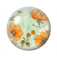 Cabochon en Verre Illustré Fleurs 12 à 25mm pour la création de bijoux fantaisie - DIY
