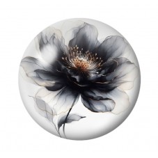 Cabochon en Verre Illustré Fleurs 12 à 25mm pour la création de bijoux fantaisie - DIY