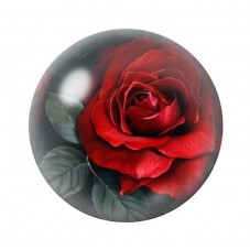 Cabochon en Verre Illustré Fleurs 12 à 25mm pour la création de bijoux fantaisie - DIY