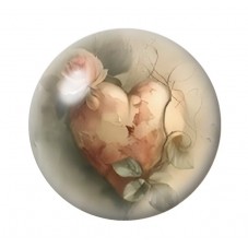 Cabochon en Verre Illustré Fleurs 12 à 25mm pour la création de bijoux fantaisie - DIY