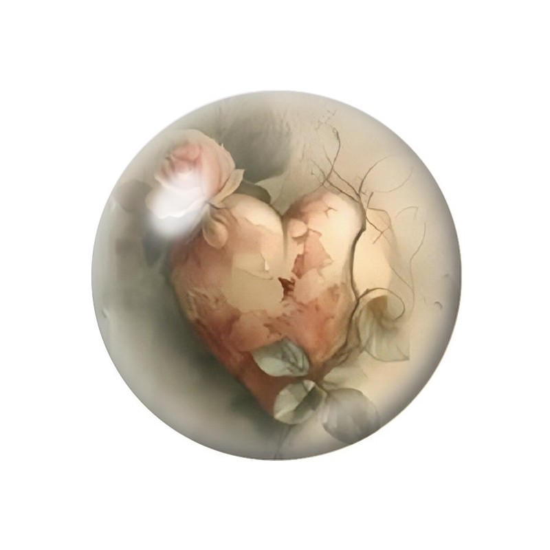 Cabochon en Verre Illustré Fleurs 12 à 25mm