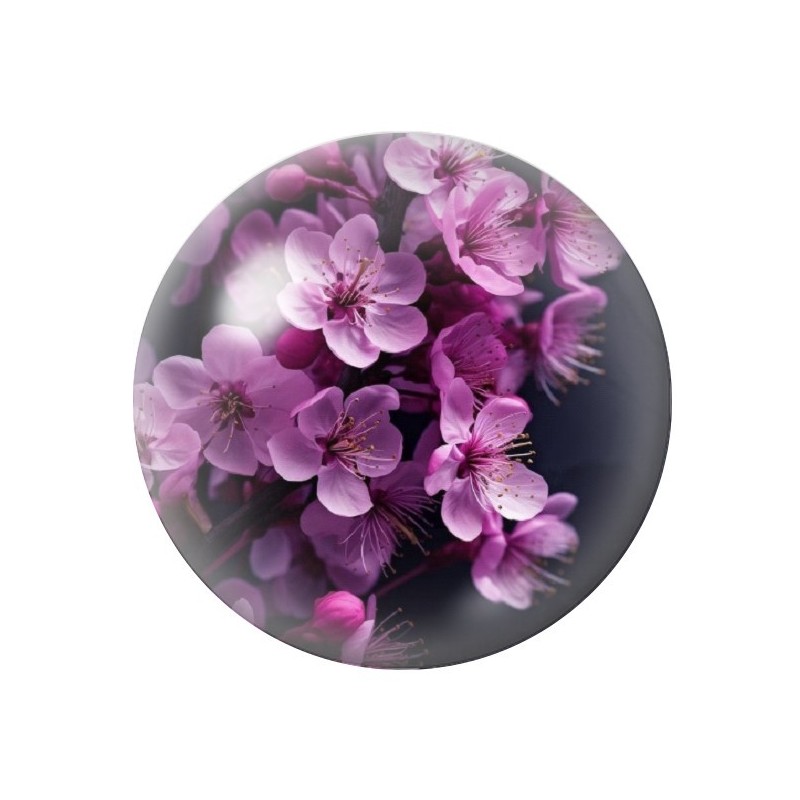 Cabochon en Verre Illustré Fleurs 12 à 25mm
