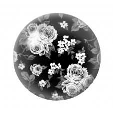 Cabochon en Verre Illustré Fleurs 12 à 25mm pour la création de bijoux fantaisie - DIY