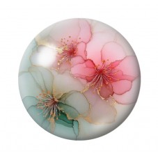 Cabochon en Verre Illustré Fleurs 12 à 25mm pour la création de bijoux fantaisie - DIY