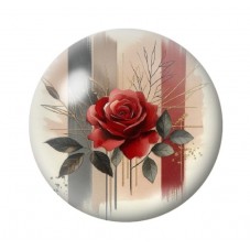 Cabochon en Verre Illustré Fleurs 12 à 25mm pour la création de bijoux fantaisie - DIY