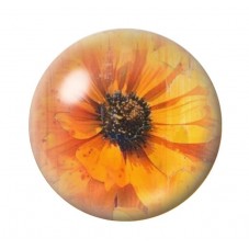 Cabochon en Verre Illustré Fleurs 12 à 25mm pour la création de bijoux fantaisie - DIY