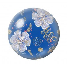 Cabochon en Verre Illustré Fleurs 12 à 25mm pour la création de bijoux fantaisie - DIY
