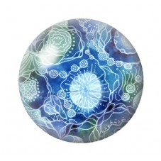 Cabochon en Verre Illustré Fleurs 12 à 25mm pour la création de bijoux fantaisie - DIY