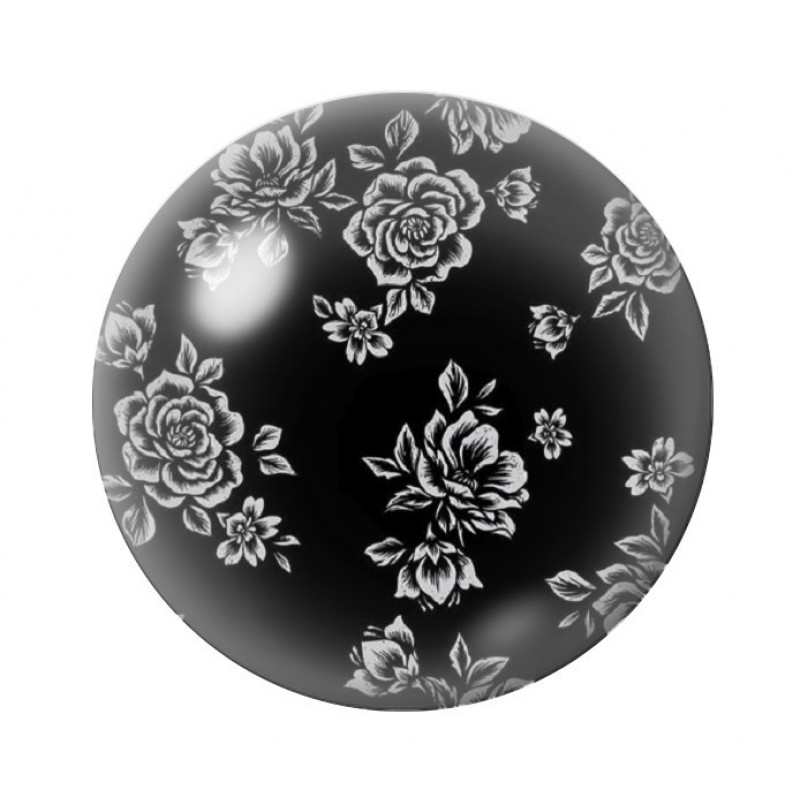 Cabochon en Verre Illustré Fleurs 12 à 25mm