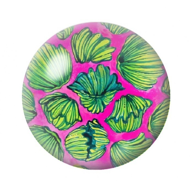Cabochon en Verre Illustré Fleurs 12 à 25mm