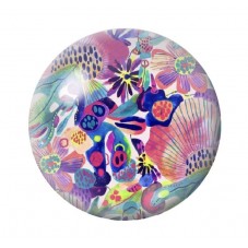 Cabochon en Verre Illustré Fleurs 12 à 25mm pour la création de bijoux fantaisie - DIY