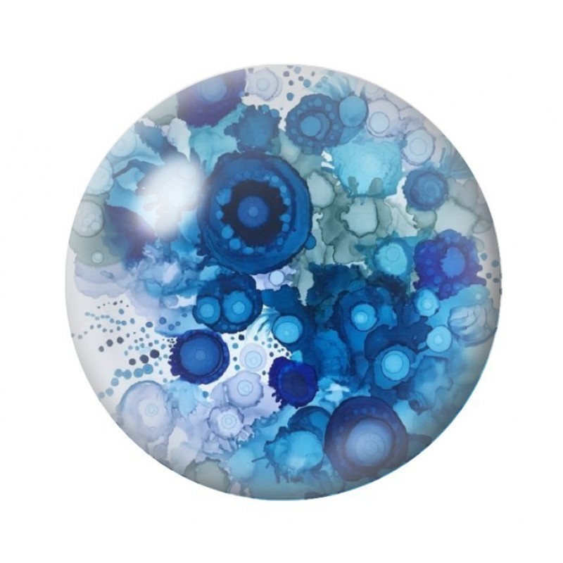 Cabochon en Verre Illustré Fleurs 12 à 25mm