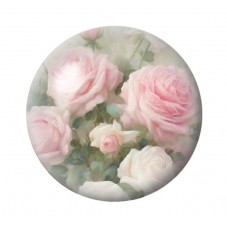 Cabochon en Verre Illustré Fleurs 12 à 25mm pour la création de bijoux fantaisie - DIY