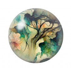 Cabochon en Verre Illustré Fleurs 12 à 25mm pour la création de bijoux fantaisie - DIY