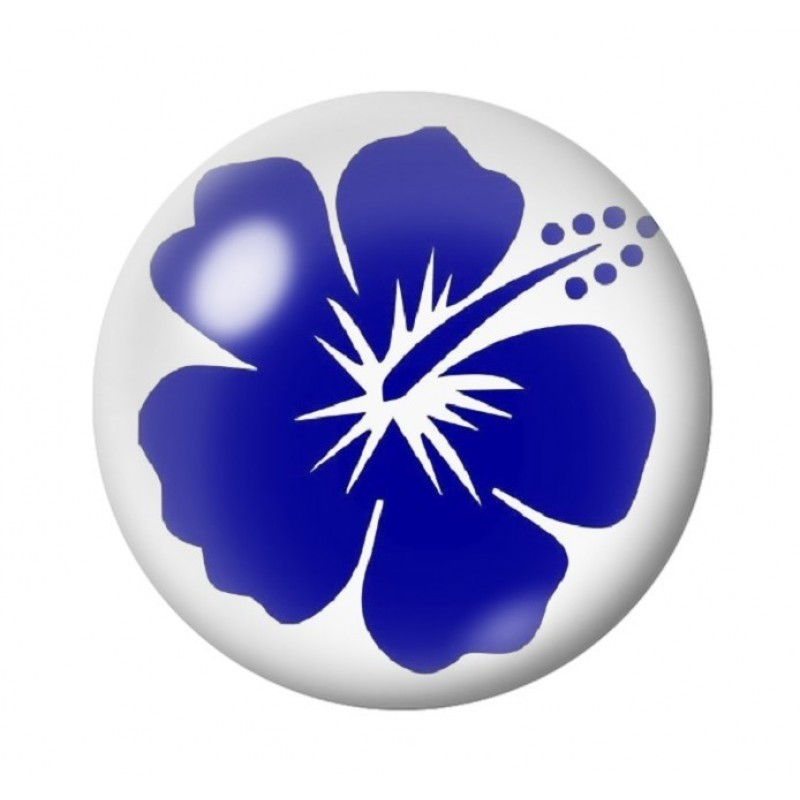 Cabochon en Verre Illustré Fleurs 12 à 25mm