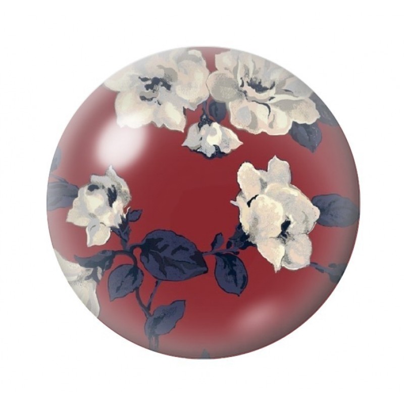 Cabochon en Verre Illustré Fleurs 12 à 25mm