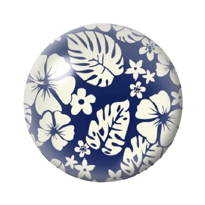 Cabochon en Verre Illustré Fleurs 12 à 25mm
