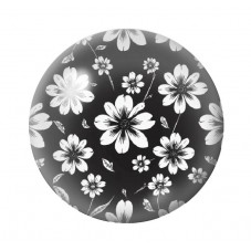 Cabochon en Verre Illustré Fleurs 12 à 25mm pour la création de bijoux fantaisie - DIY