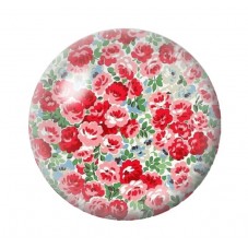Cabochon en Verre Illustré Fleurs 12 à 25mm pour la création de bijoux fantaisie - DIY
