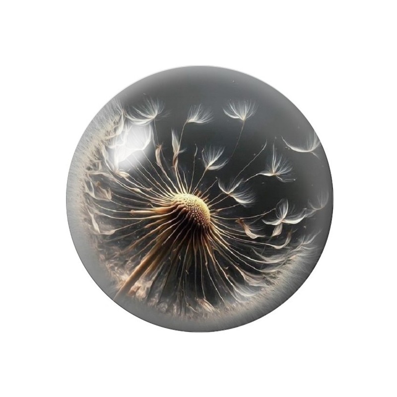 Cabochon en Verre Illustré Fleurs 12 à 25mm