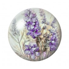 Cabochon en Verre Illustré Fleurs 12 à 25mm pour la création de bijoux fantaisie - DIY