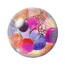 Cabochon en Verre Illustré Fleurs 12 à 25mm pour la création de bijoux fantaisie - DIY