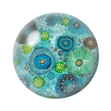 Cabochon en Verre Illustré Fleurs 12 à 25mm pour la création de bijoux fantaisie - DIY