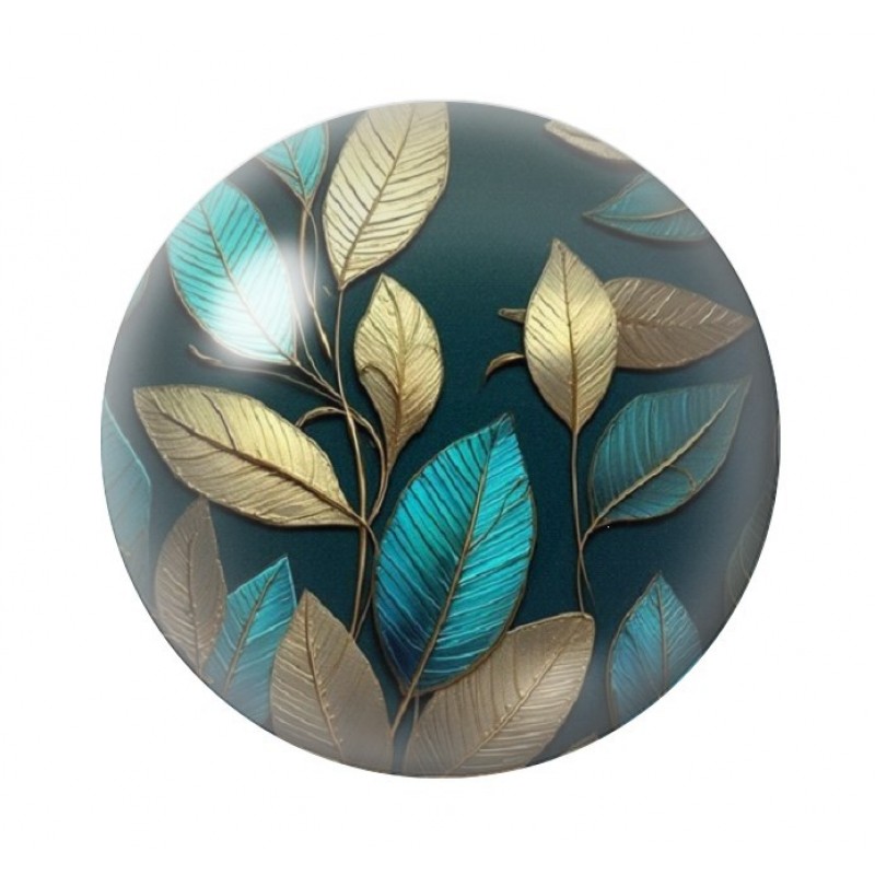 Cabochon en Verre Illustré Fleurs 12 à 25mm
