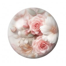 Cabochon en Verre Illustré Fleurs 12 à 25mm pour la création de bijoux fantaisie - DIY