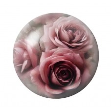 Cabochon en Verre Illustré Fleurs 12 à 25mm pour la création de bijoux fantaisie - DIY