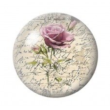 Cabochon en Verre Illustré Fleurs 12 à 25mm pour la création de bijoux fantaisie - DIY