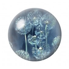 Cabochon en Verre Illustré Fleurs 12 à 25mm pour la création de bijoux fantaisie - DIY