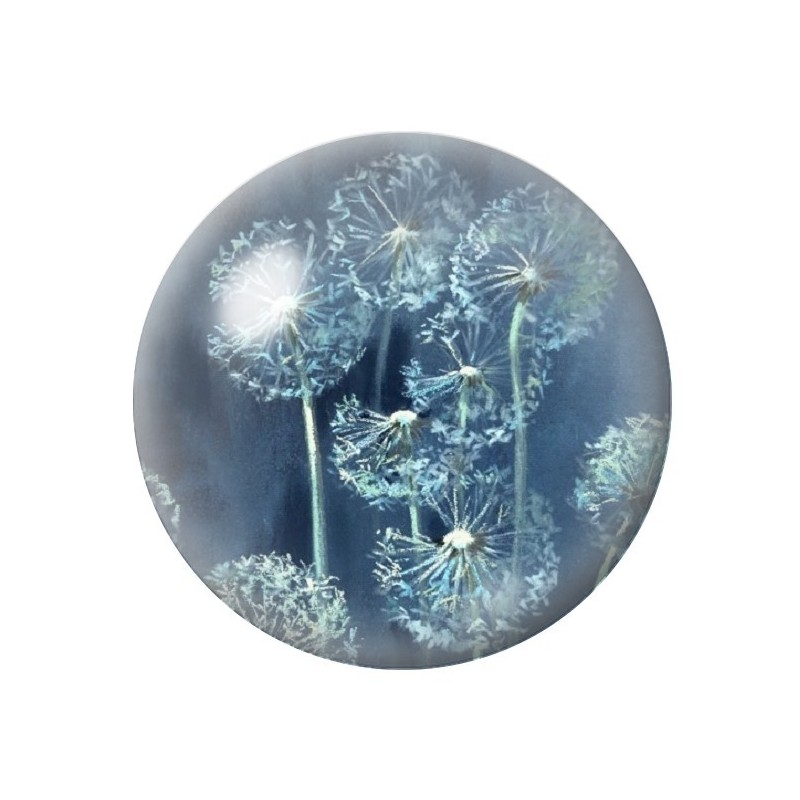 Cabochon en Verre Illustré Fleurs 12 à 25mm