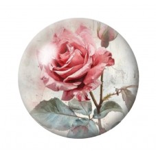 Cabochon en Verre Illustré Fleurs 12 à 25mm pour la création de bijoux fantaisie - DIY