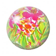 Cabochon en Verre Illustré Fleurs 12 à 25mm pour la création de bijoux fantaisie - DIY