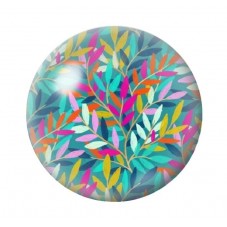 Cabochon en Verre Illustré Fleurs 12 à 25mm pour la création de bijoux fantaisie - DIY