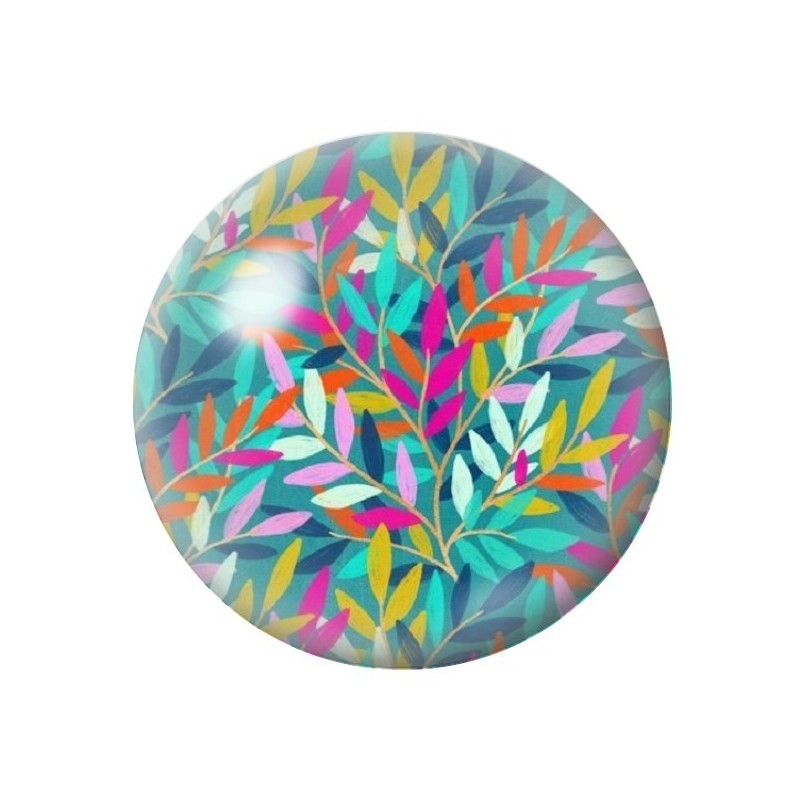 Cabochon en Verre Illustré Fleurs 12 à 25mm
