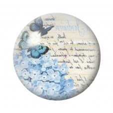 Cabochon en Verre Illustré Fleurs 12 à 25mm pour la création de bijoux fantaisie - DIY