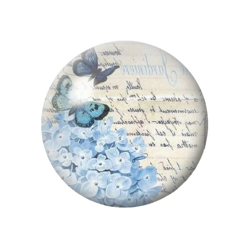 Cabochon en Verre Illustré Fleurs 12 à 25mm