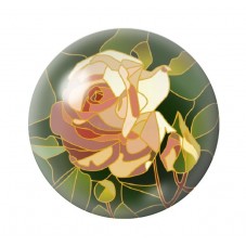 Cabochon en Verre Illustré Fleurs 12 à 25mm pour la création de bijoux fantaisie - DIY