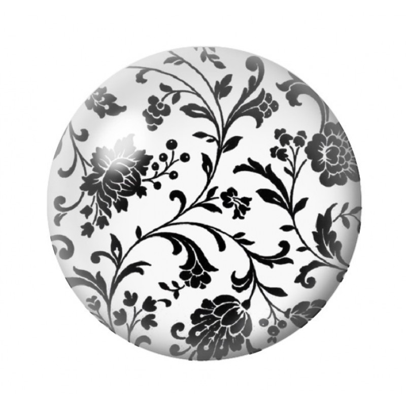 Cabochon en Verre Illustré Fleurs 12 à 25mm