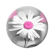 Cabochon en Verre Illustré Fleurs 12 à 25mm pour la création de bijoux fantaisie - DIY