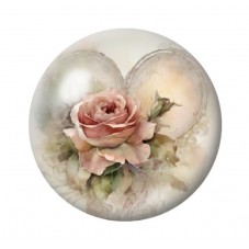 Cabochon en Verre Illustré Fleurs 12 à 25mm pour la création de bijoux fantaisie - DIY