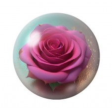 Cabochon en Verre Illustré Fleurs 12 à 25mm pour la création de bijoux fantaisie - DIY