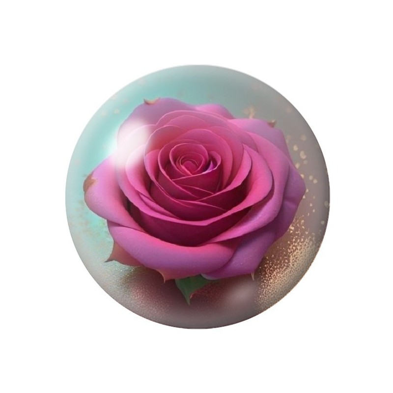 Cabochon en Verre Illustré Fleurs 12 à 25mm