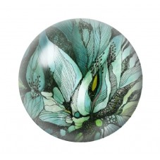 Cabochon en Verre Illustré Fleurs 12 à 25mm pour la création de bijoux fantaisie - DIY