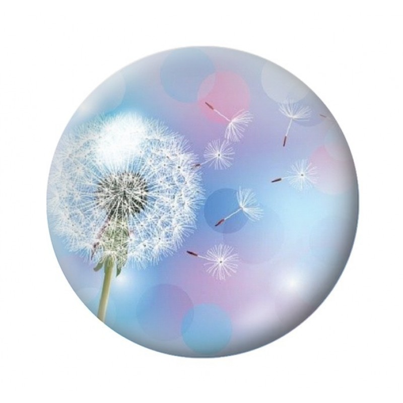Cabochon en Verre Illustré Fleurs 12 à 25mm