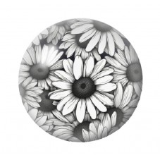 Cabochon en Verre Illustré Fleurs 12 à 25mm pour la création de bijoux fantaisie - DIY