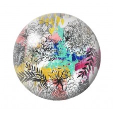 Cabochon en Verre Illustré Fleurs 12 à 25mm pour la création de bijoux fantaisie - DIY